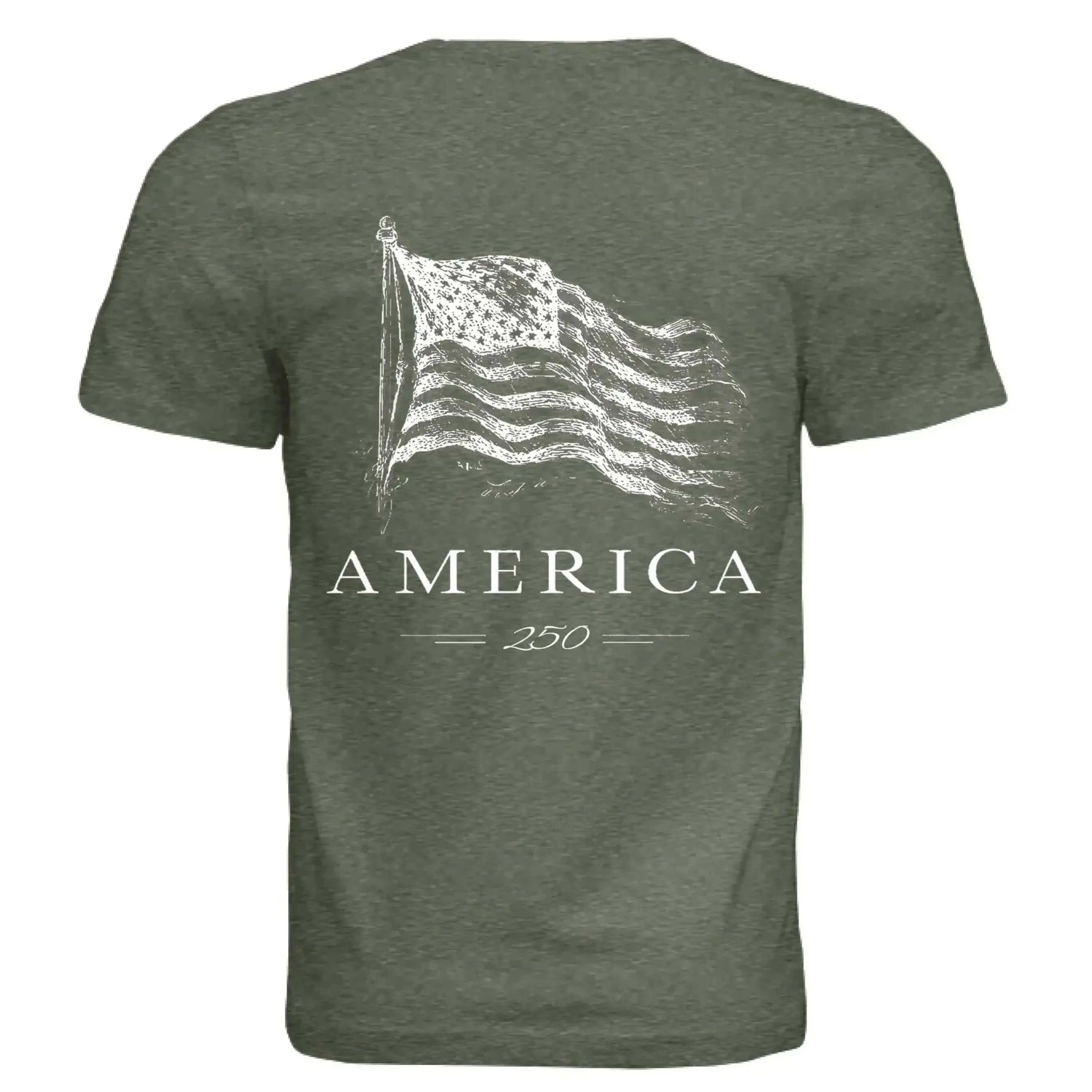 America 250 Years of Freedom - Distressed Flag T-Shirt - Faith Forged Designs