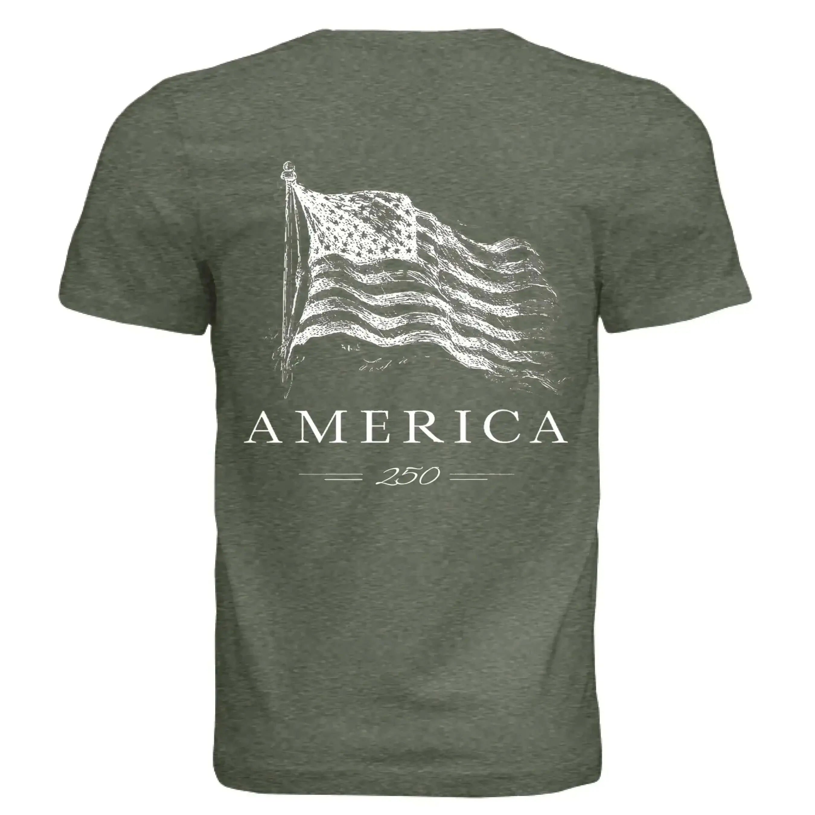 America 250 Years of Freedom - Distressed Flag T-Shirt - Faith Forged Designs