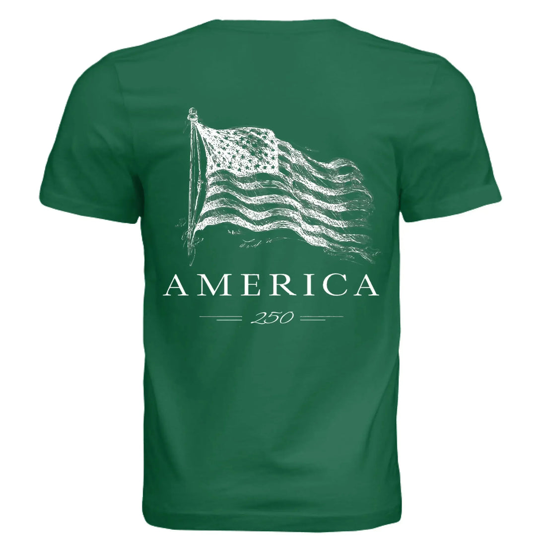America 250 Years of Freedom - Distressed Flag T-Shirt - Faith Forged Designs