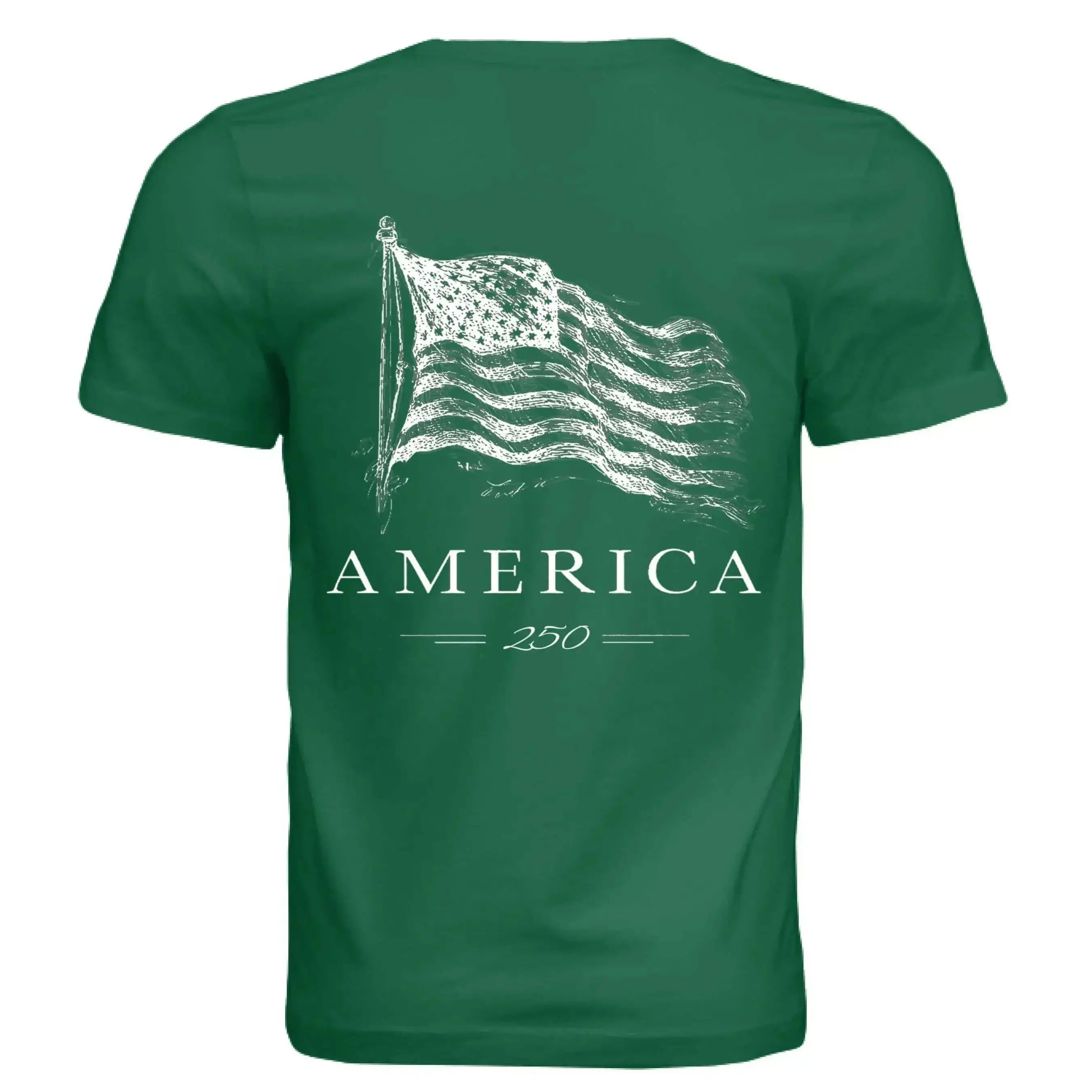 America 250 Years of Freedom - Distressed Flag T-Shirt - Faith Forged Designs