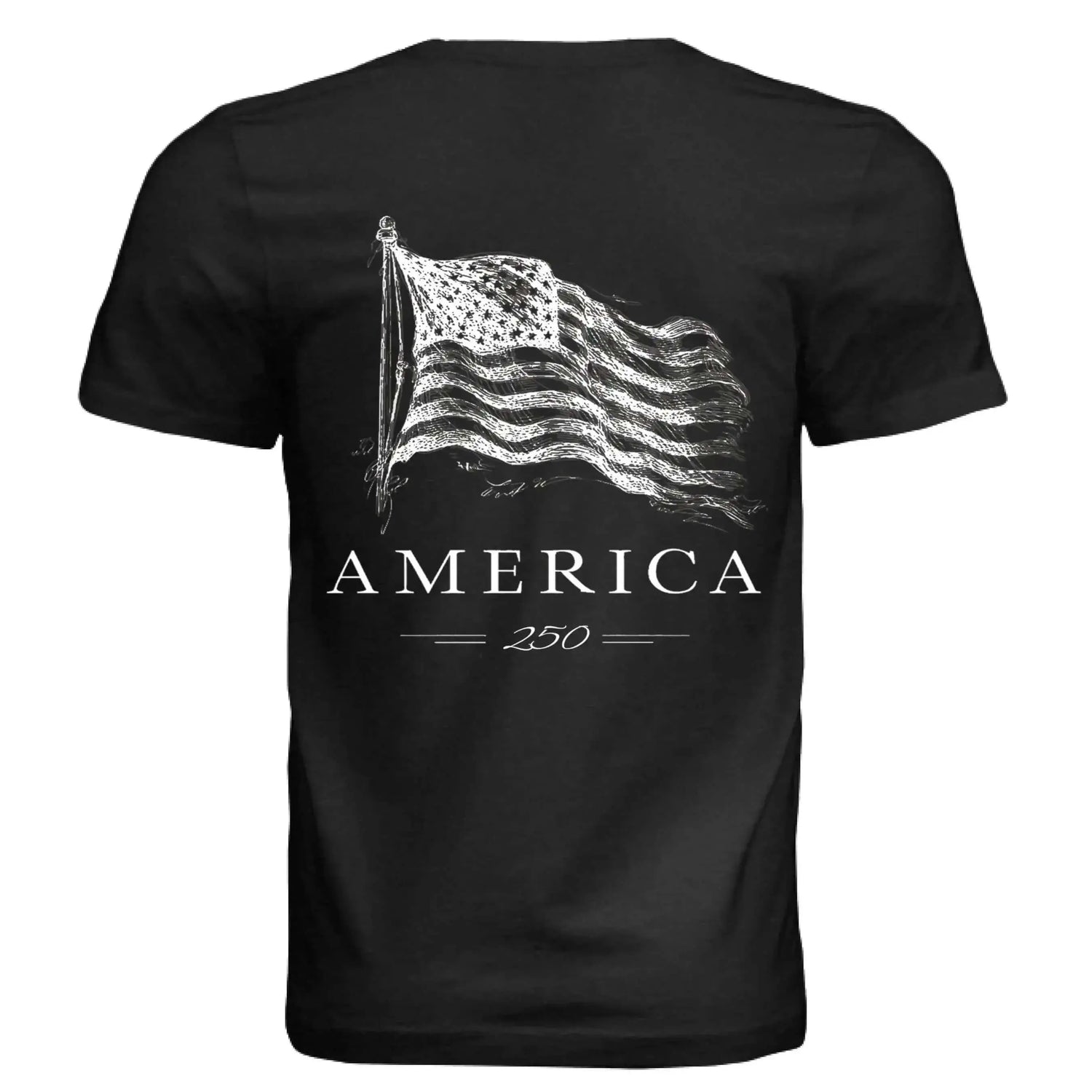 America 250 Years of Freedom - Distressed Flag T-Shirt - Faith Forged Designs