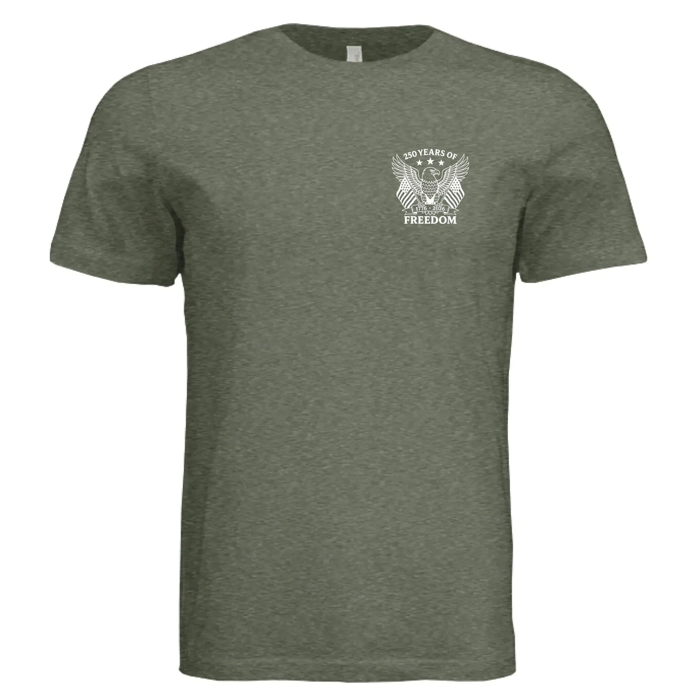 America 250 Years of Freedom - Distressed Flag T-Shirt - Faith Forged Designs