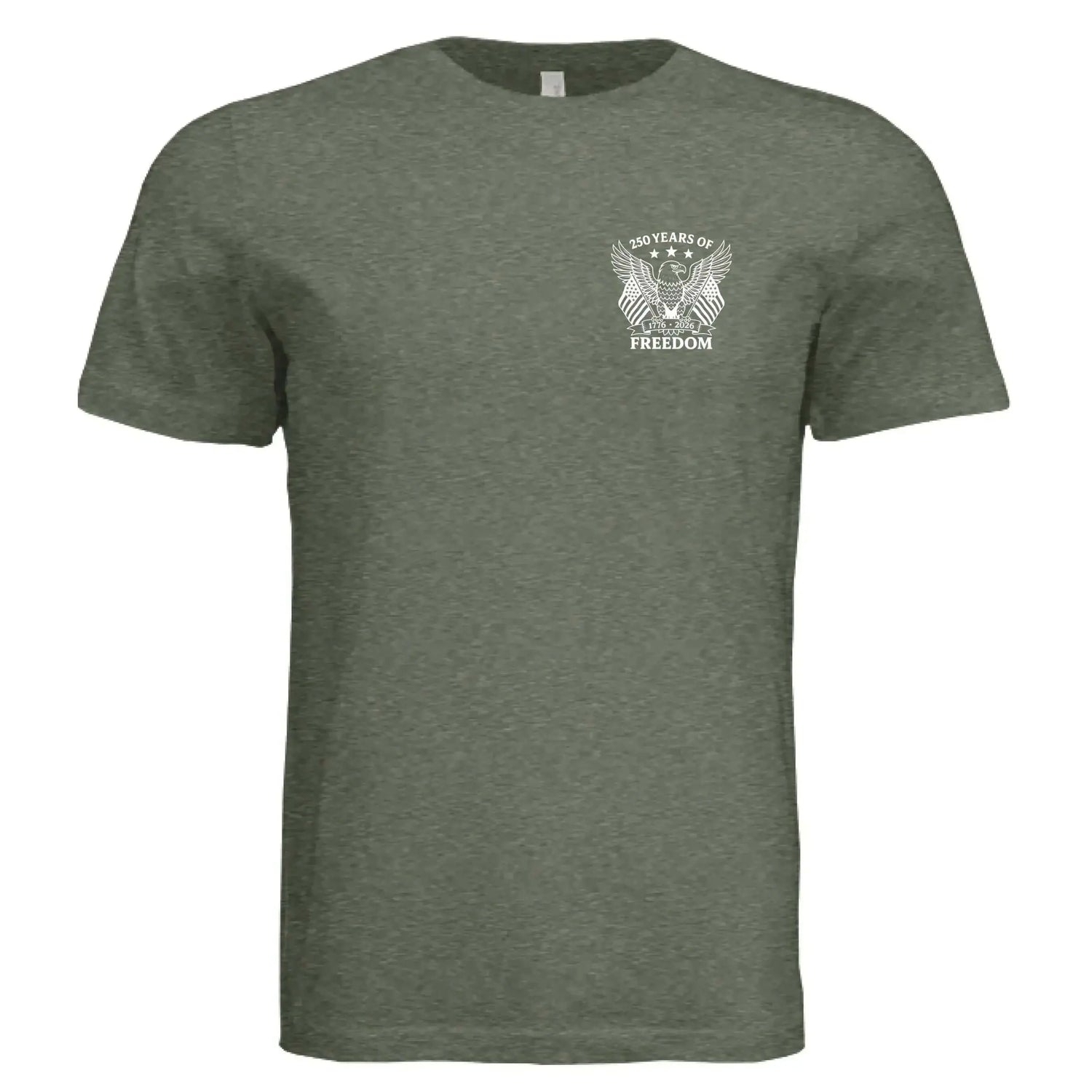 America 250 Years of Freedom - Distressed Flag T-Shirt - Faith Forged Designs