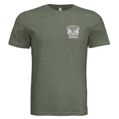 America 250 Years of Freedom - Distressed Flag T-Shirt - Faith Forged Designs