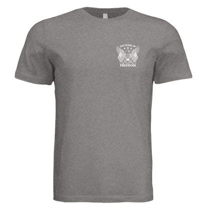 America 250 Years of Freedom - Distressed Flag T-Shirt - Faith Forged Designs