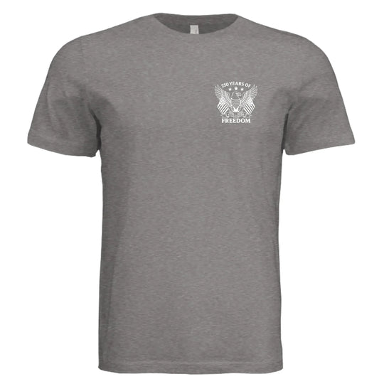 America 250 Years of Freedom - Distressed Flag T-Shirt - Faith Forged Designs