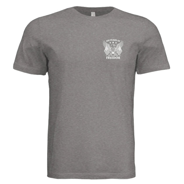 America 250 Years of Freedom - Distressed Flag T-Shirt - Faith Forged Designs