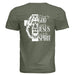 Blessed by God, Loved by Jesus, Led by the Spirit - Lion & Cross Back Print T-Shirt - Faith Forged Designs
