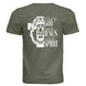 Blessed by God, Loved by Jesus, Led by the Spirit - Lion & Cross Back Print T-Shirt - Faith Forged Designs