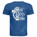 Blessed by God, Loved by Jesus, Led by the Spirit - Lion & Cross Back Print T-Shirt - Faith Forged Designs