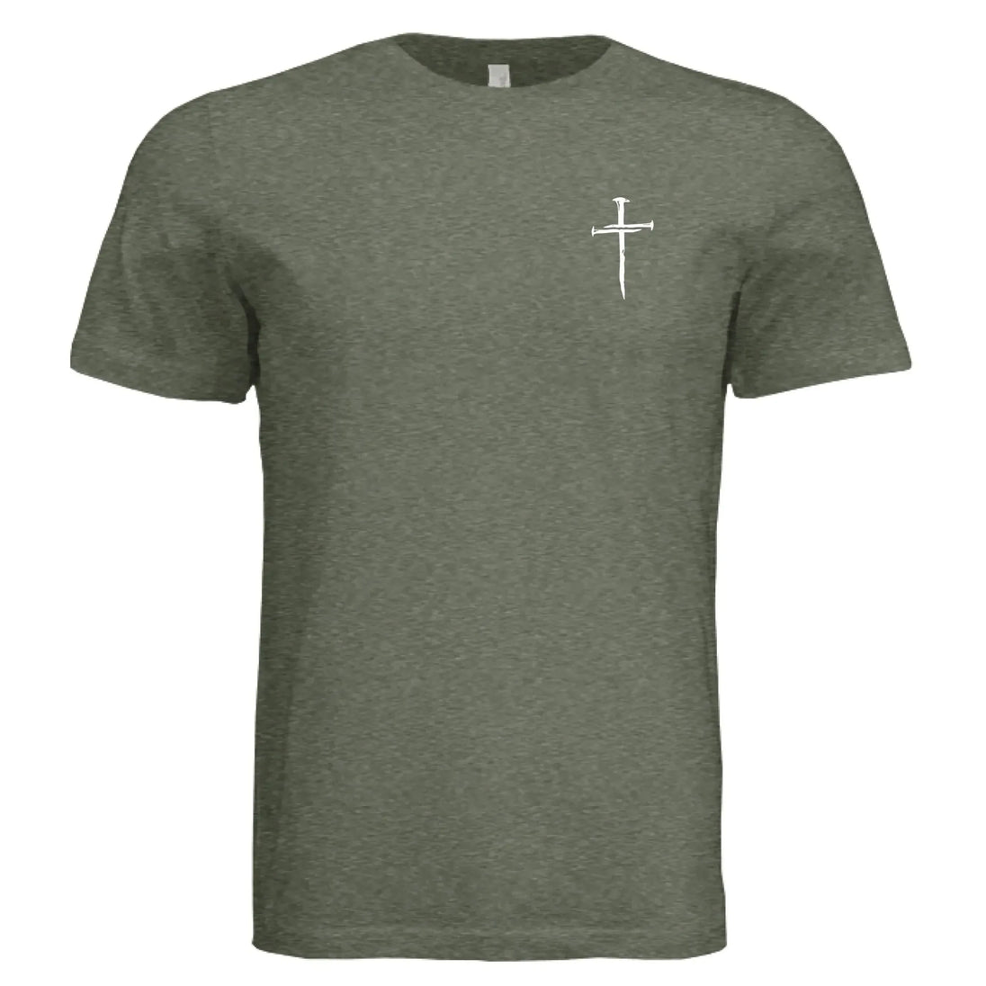 Blessed by God, Loved by Jesus, Led by the Spirit - Lion & Cross Back Print T-Shirt - Faith Forged Designs