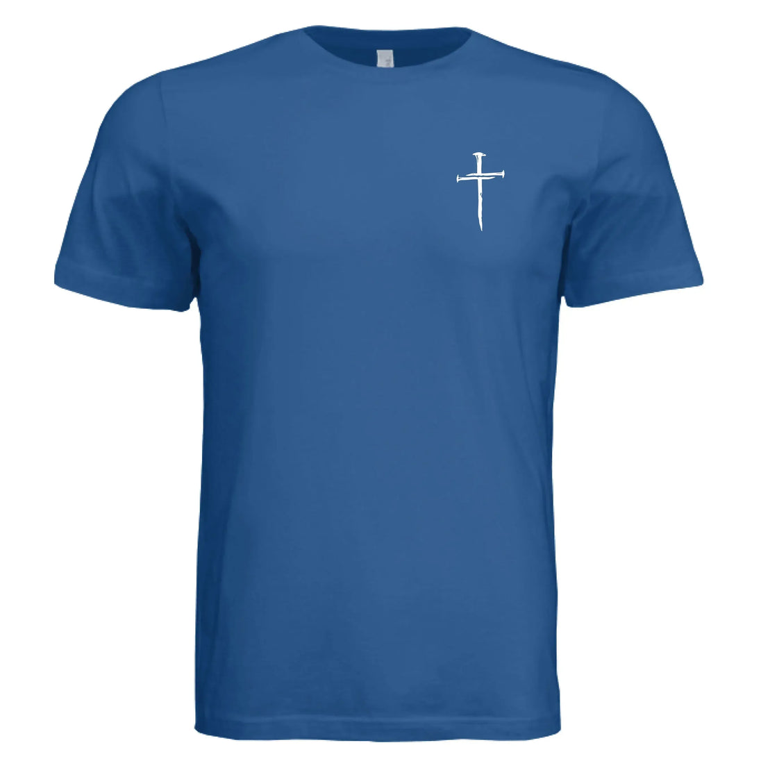 Blessed by God, Loved by Jesus, Led by the Spirit - Lion & Cross Back Print T-Shirt - Faith Forged Designs