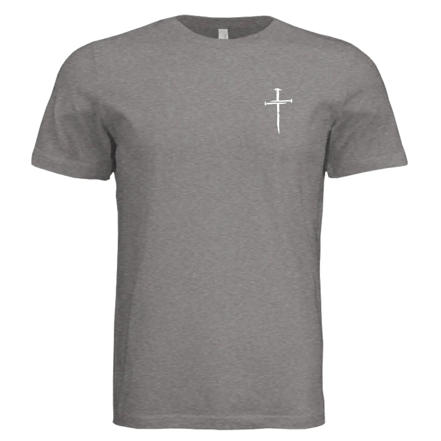 Blessed by God, Loved by Jesus, Led by the Spirit - Lion & Cross Back Print T-Shirt - Faith Forged Designs