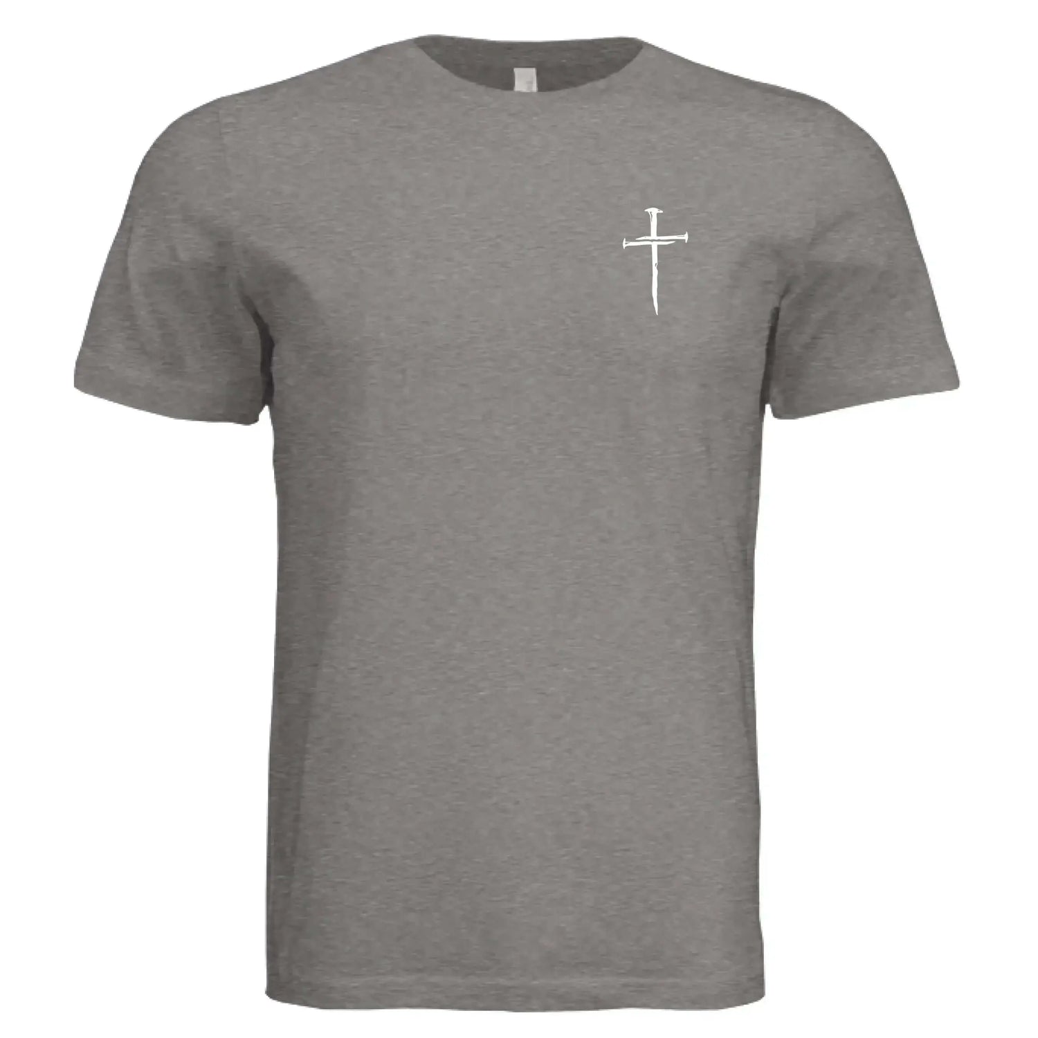 Blessed by God, Loved by Jesus, Led by the Spirit - Lion &amp; Cross Back Print T-Shirt - Faith Forged Designs