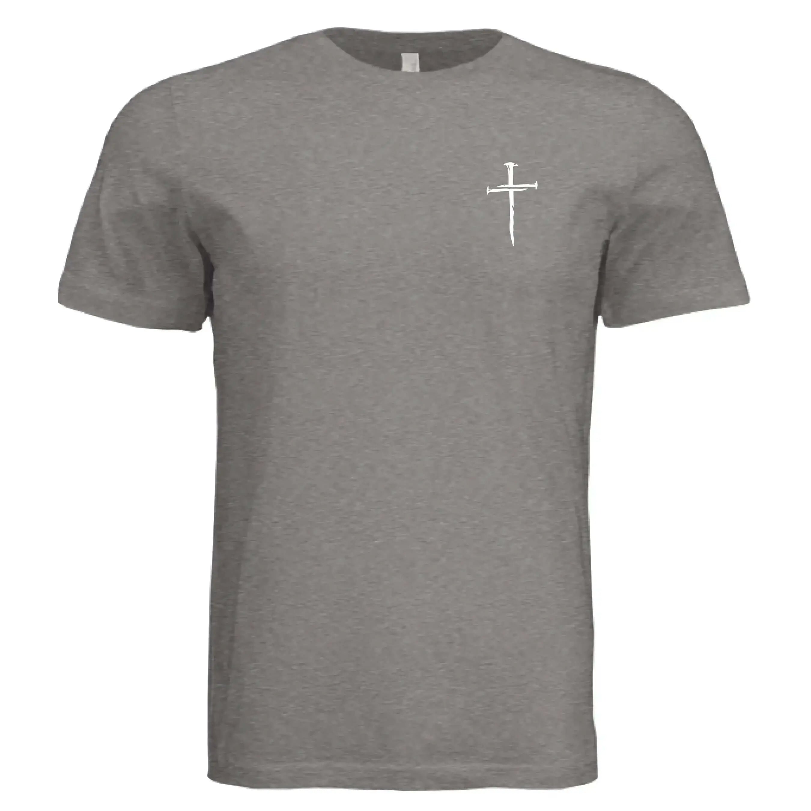 Blessed by God, Loved by Jesus, Led by the Spirit - Lion &amp; Cross Back Print T-Shirt - Faith Forged Designs