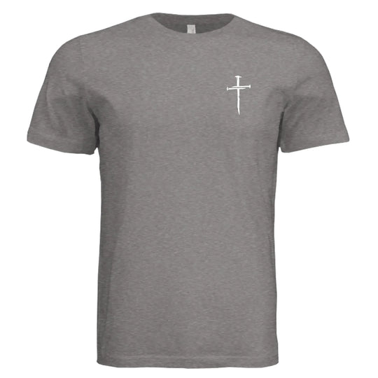 Blessed by God, Loved by Jesus, Led by the Spirit - Lion & Cross Back Print T-Shirt - Faith Forged Designs