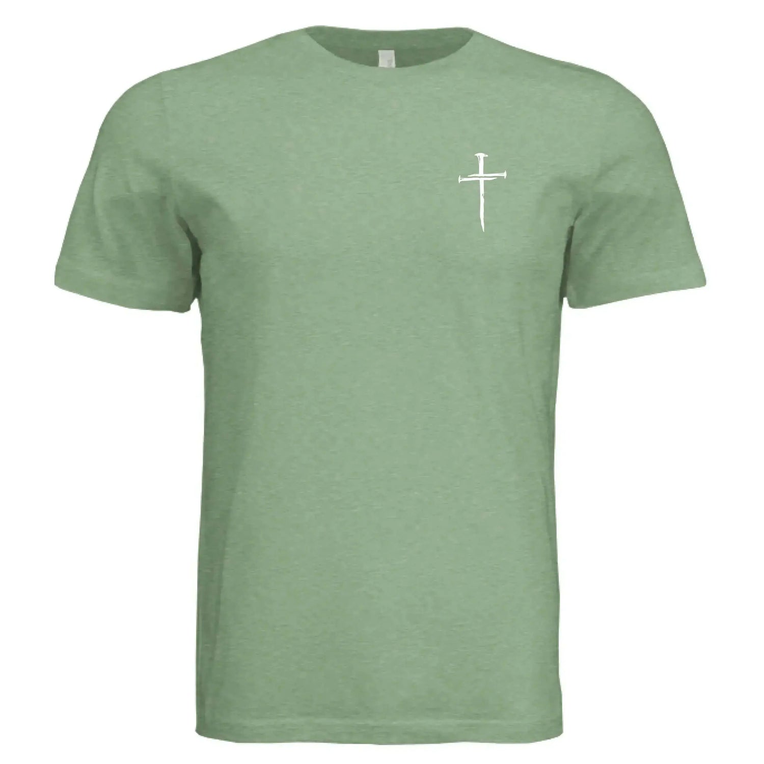 Blessed by God, Loved by Jesus, Led by the Spirit - Lion &amp; Cross Back Print T-Shirt - Faith Forged Designs