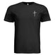 Blessed by God, Loved by Jesus, Led by the Spirit - Lion & Cross Back Print T-Shirt - Faith Forged Designs