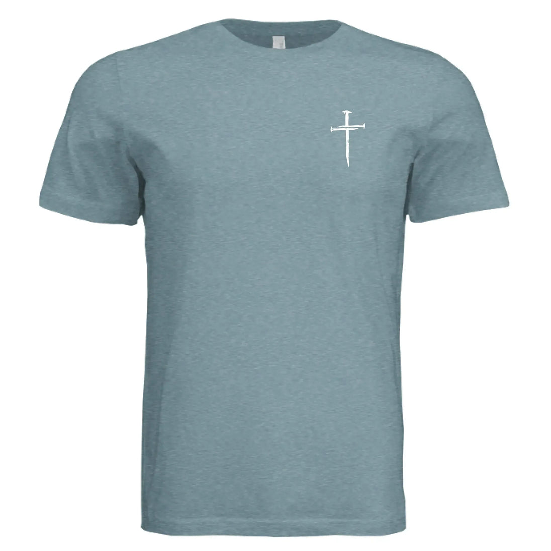 Blessed by God, Loved by Jesus, Led by the Spirit - Lion & Cross Back Print T-Shirt - Faith Forged Designs