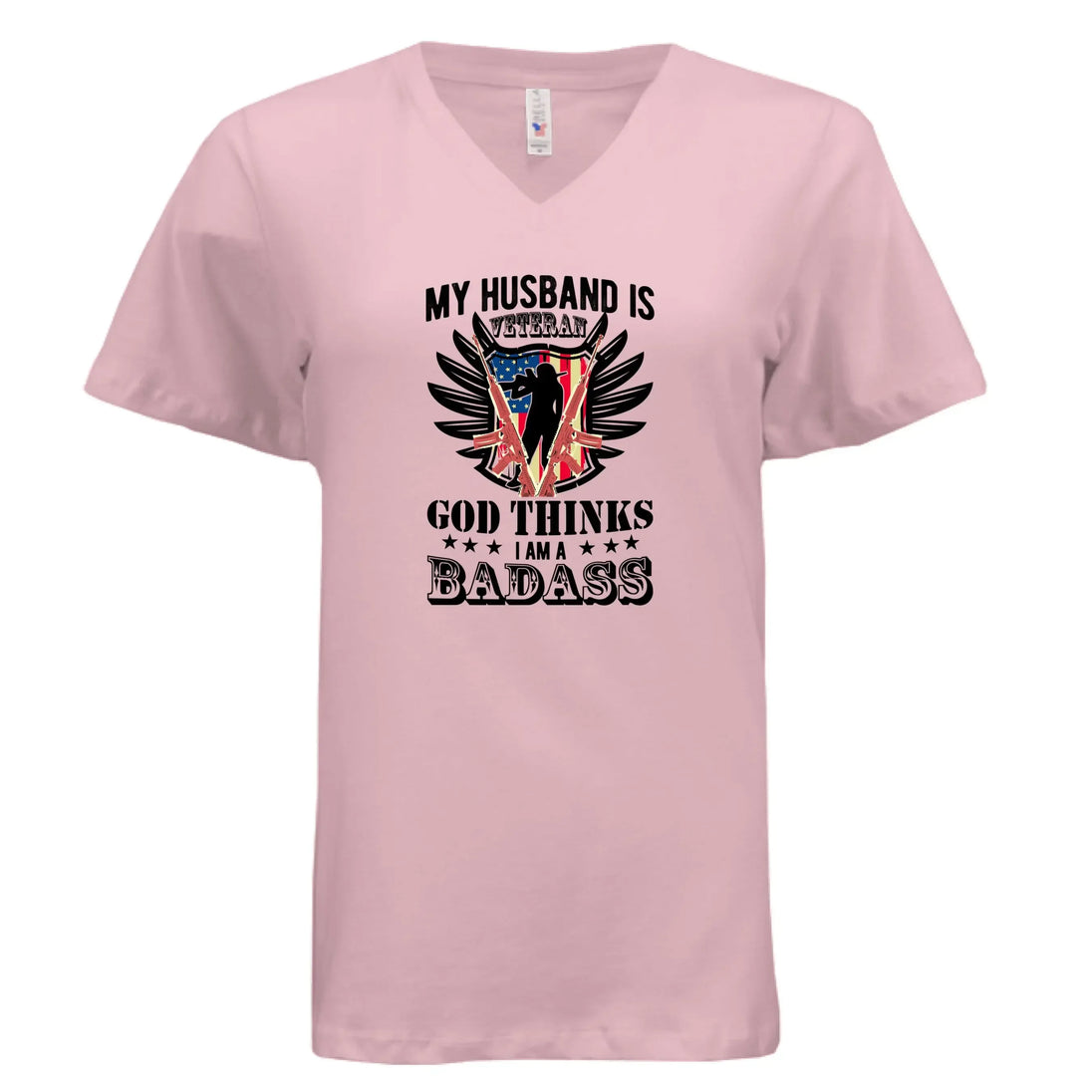 Proud Veteran Wife Badass T-Shirt - Faith Forged Designs