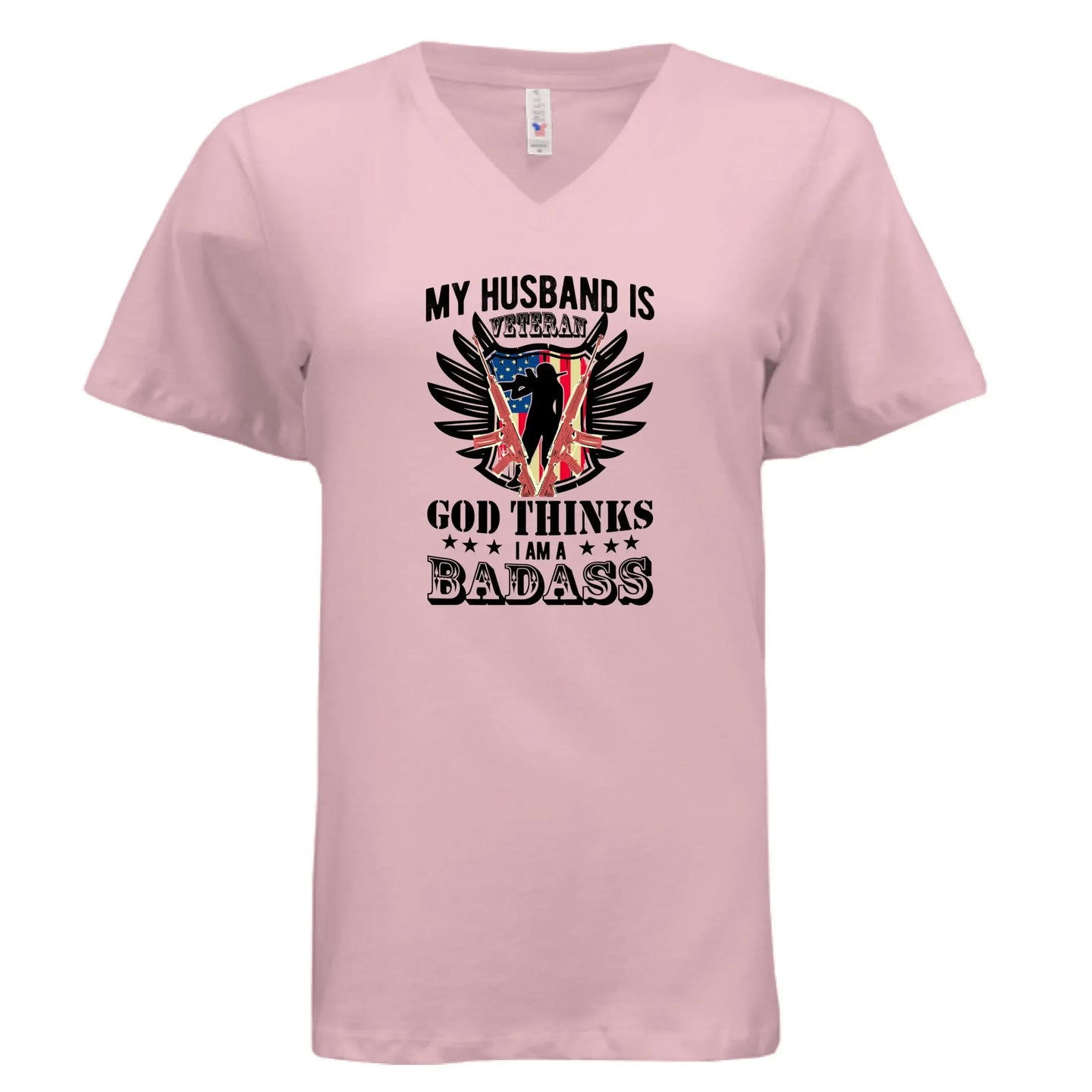 Proud Veteran Wife Badass T-Shirt - Faith Forged Designs