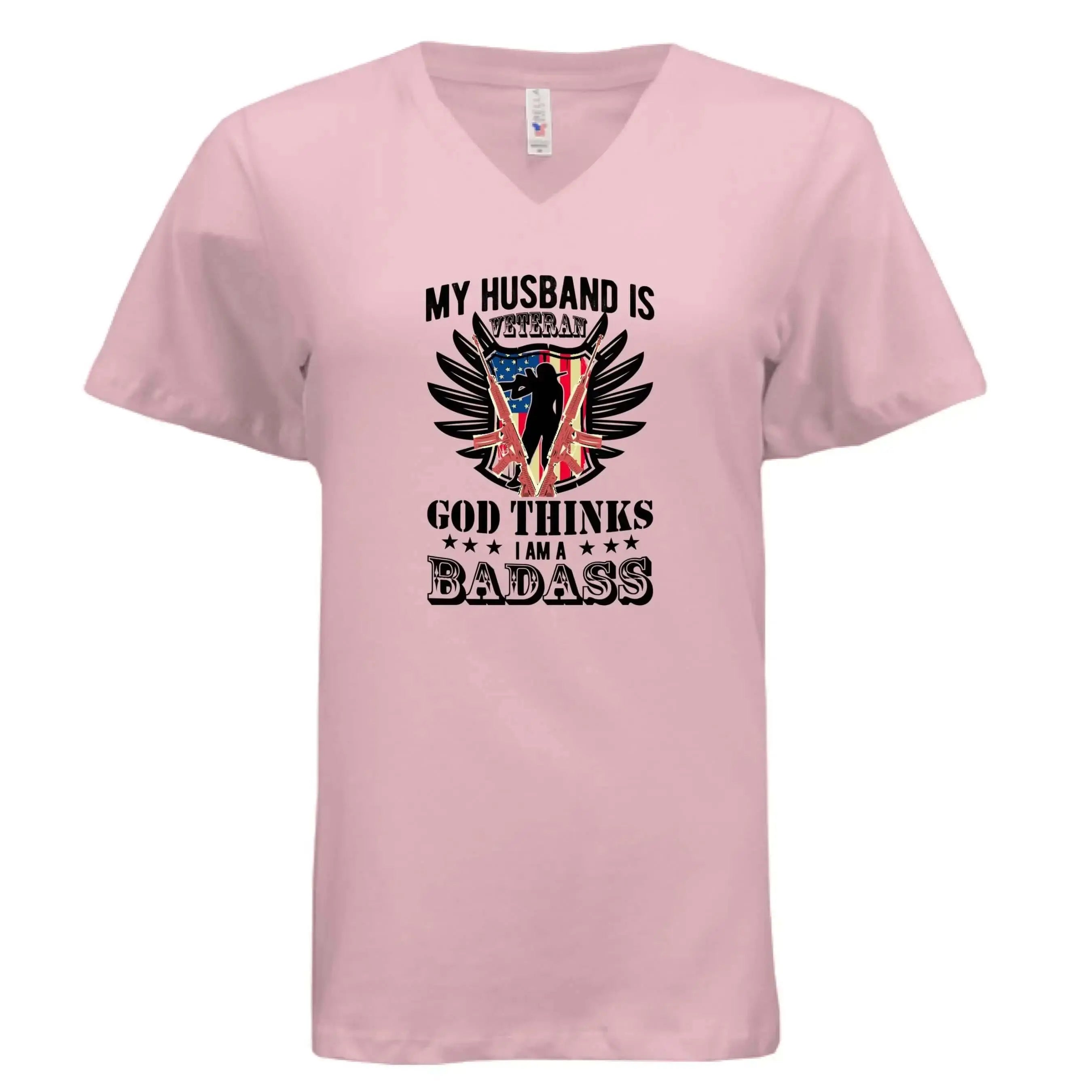 Proud Veteran Wife Badass T-Shirt - Faith Forged Designs