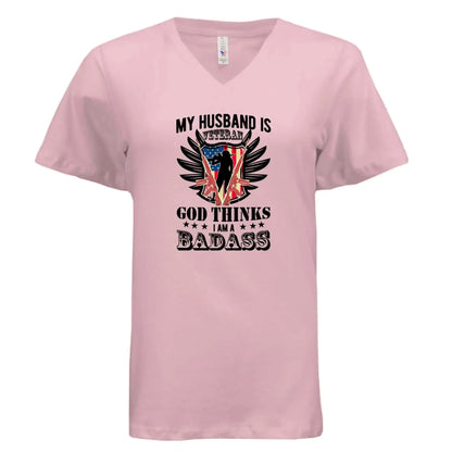 Proud Veteran Wife Badass T-Shirt - Faith Forged Designs
