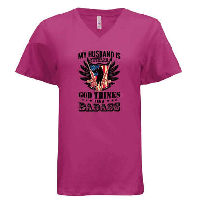 Proud Veteran Wife Badass T-Shirt - Faith Forged Designs