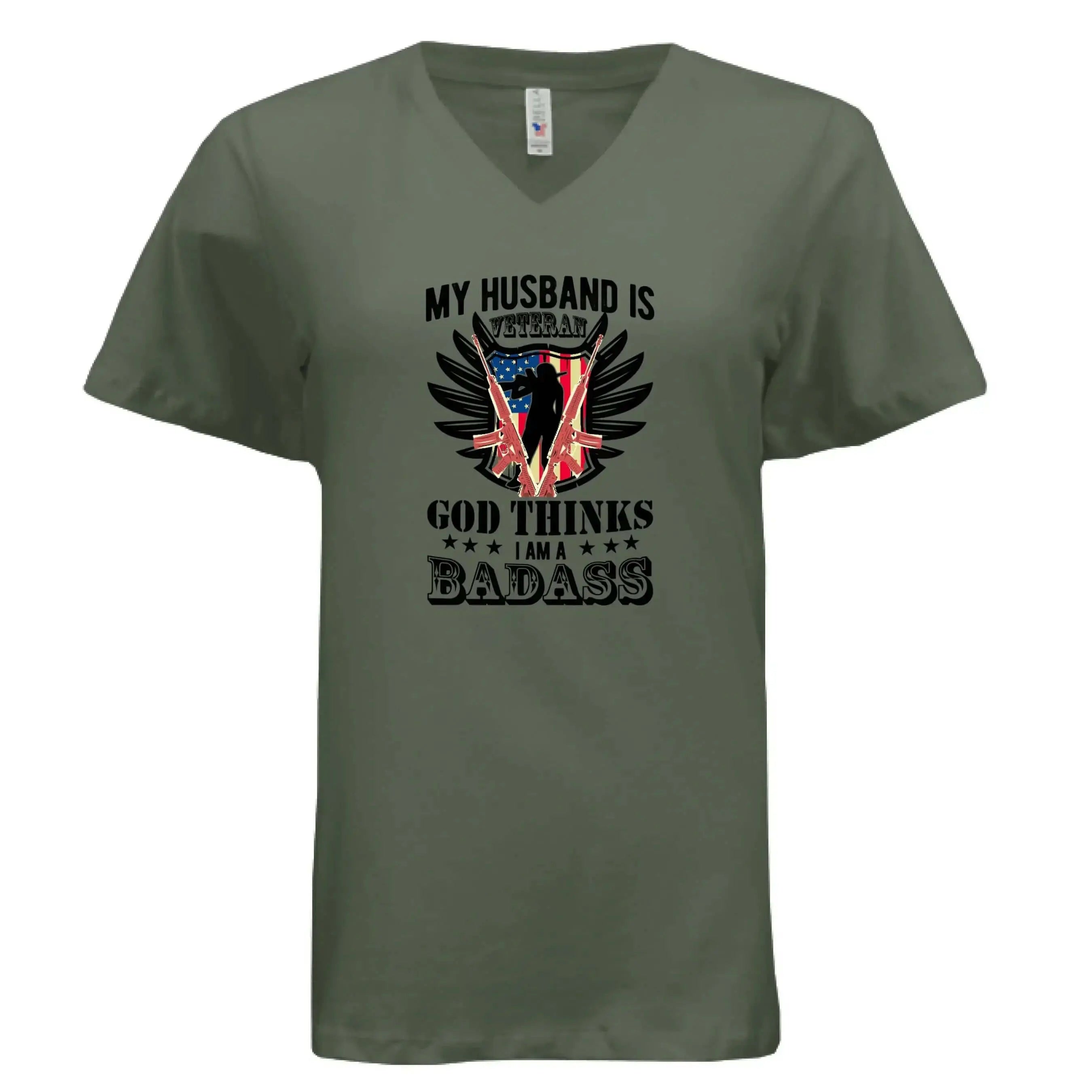 Proud Veteran Wife Badass T-Shirt - Faith Forged Designs