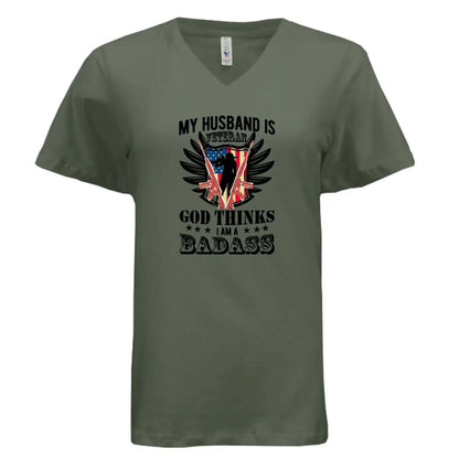 Proud Veteran Wife Badass T-Shirt - Faith Forged Designs