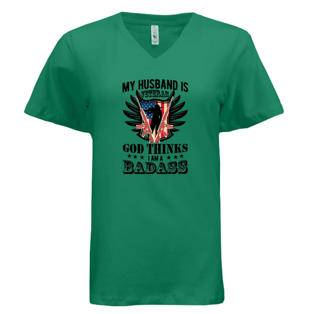 Proud Veteran Wife Badass T-Shirt - Faith Forged Designs