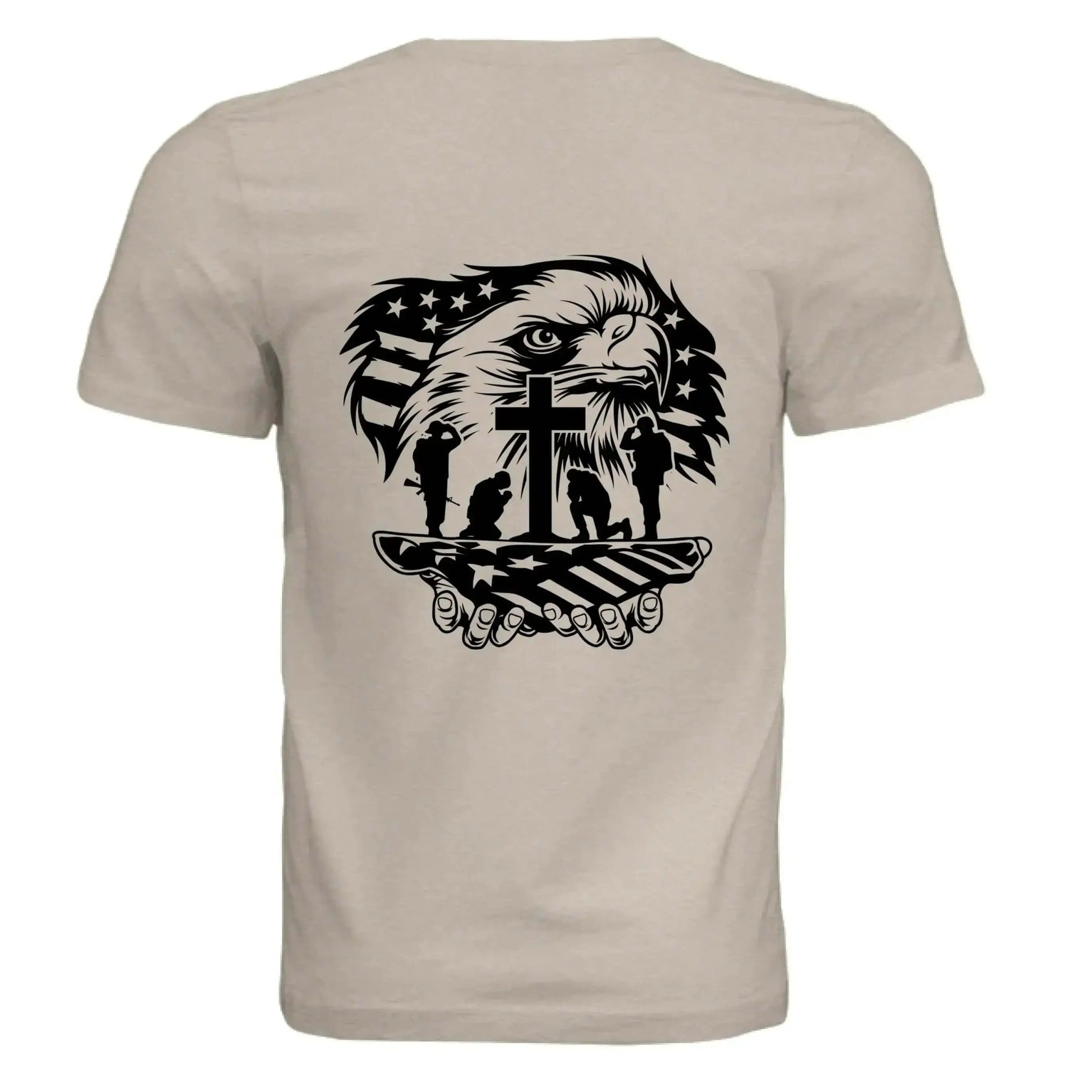 Patriotic Eagle Cross T-Shirt – Faith, Freedom &amp; Honor - Faith Forged Designs