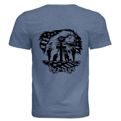 Patriotic Eagle Cross T-Shirt – Faith, Freedom &amp; Honor - Faith Forged Designs