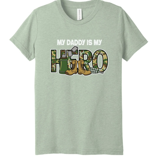 My Daddy Is My Hero Military T-Shirt - Faith Forged Designs