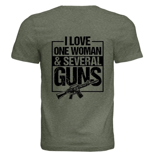 One Woman Several Guns Tee - Funny Gun Lover Shirt - Faith Forged Designs
