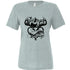 Outdoorsman Antler & Fishing Heart Graphic T‑Shirt - Faith Forged Designs