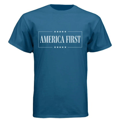 America First T-Shirt - Patriotic USA Pride Tee - Faith Forged Designs