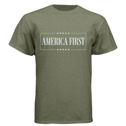 America First T-Shirt - Patriotic USA Pride Tee - Faith Forged Designs