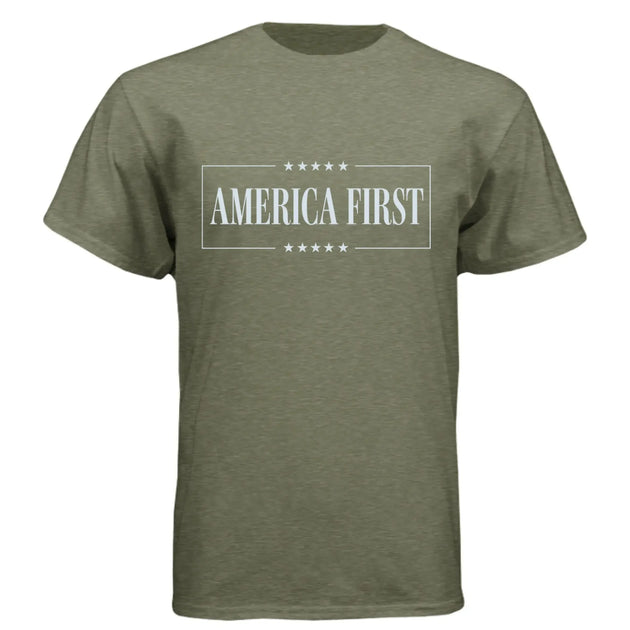 America First T-Shirt - Patriotic USA Pride Tee - Faith Forged Designs