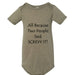 All Because Two People Said "Screw It!" Baby Onesie - Faith Forged Designs