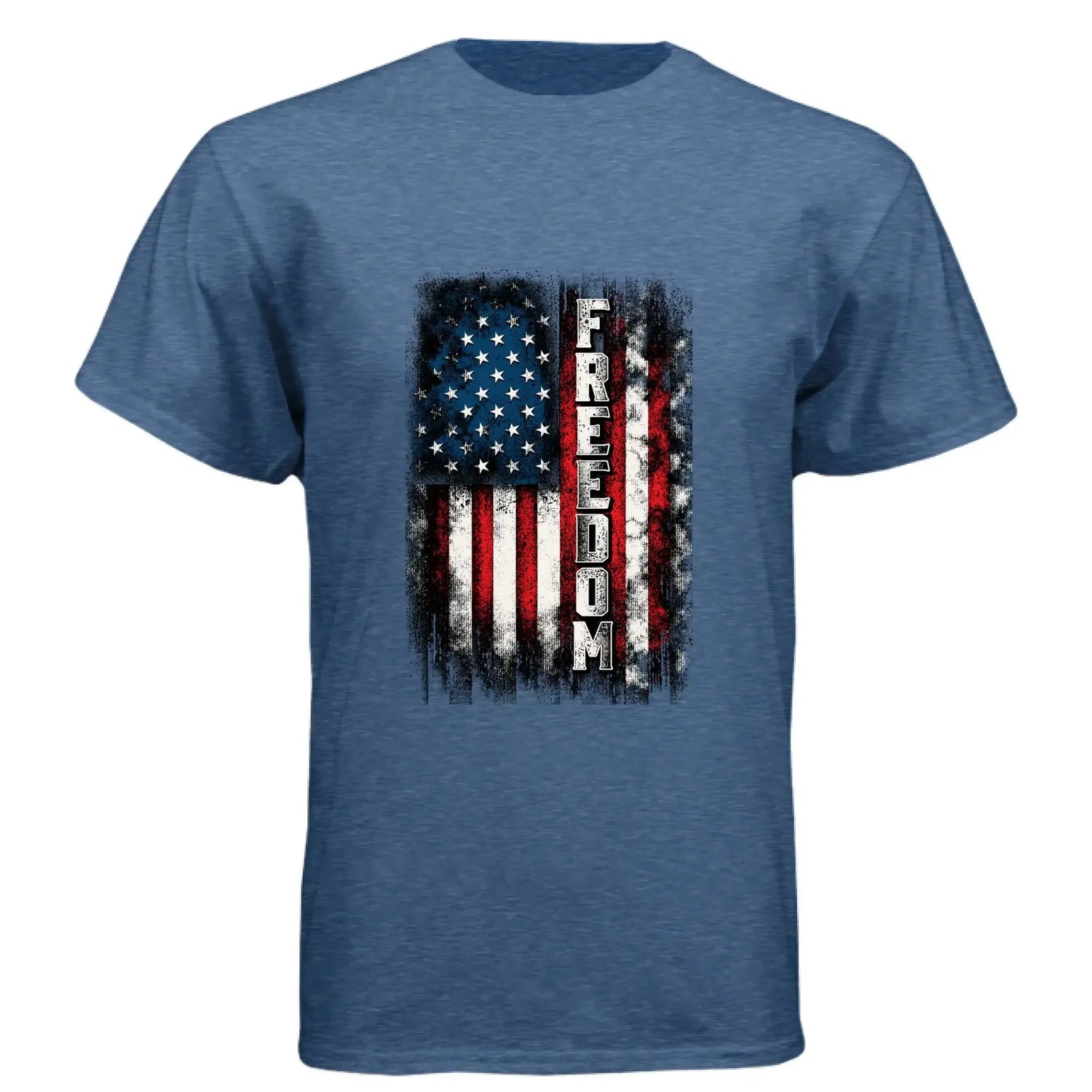 Freedom Distressed American Flag Patriotic T-Shirt - Faith Forged Designs