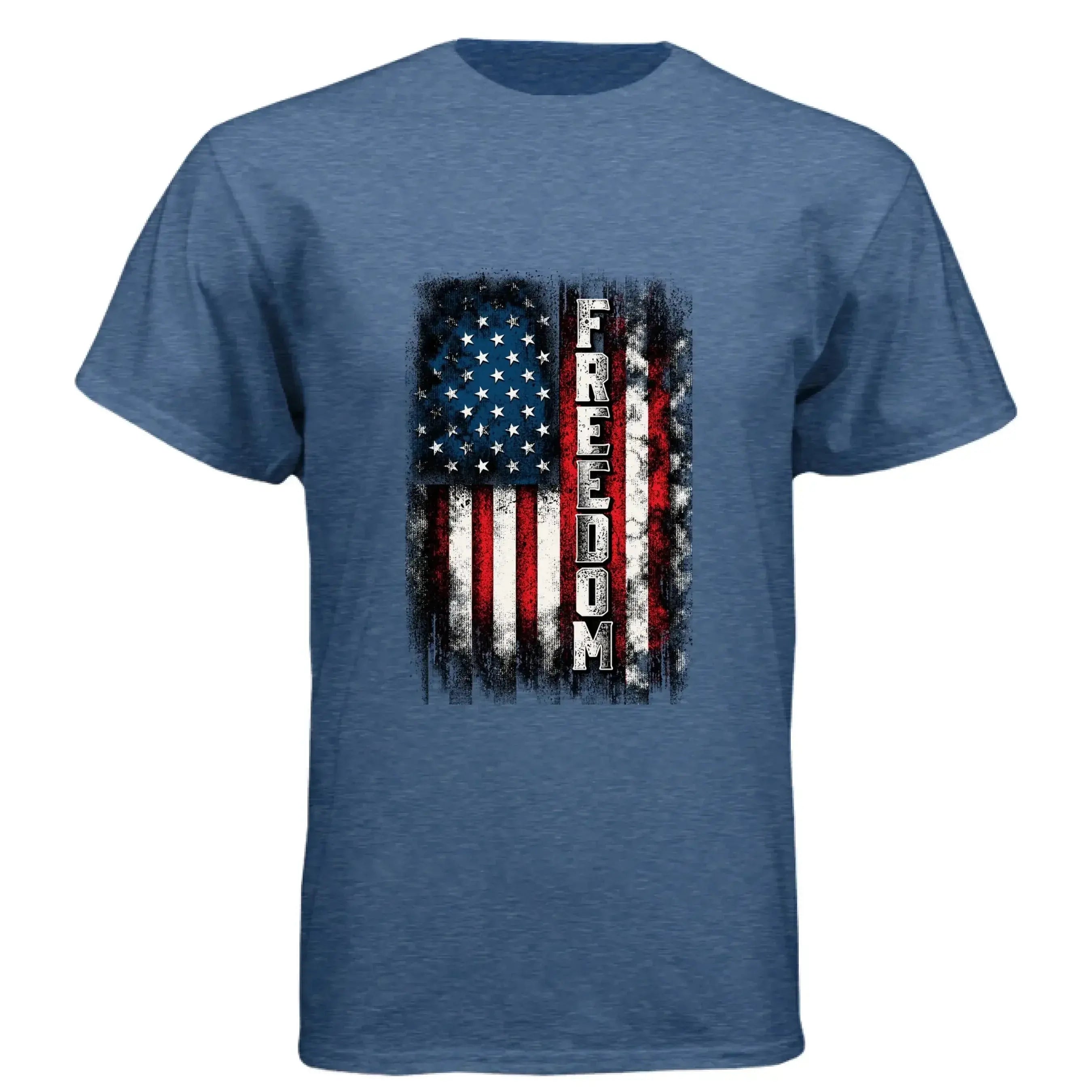 Freedom Distressed American Flag Patriotic T-Shirt - Faith Forged Designs