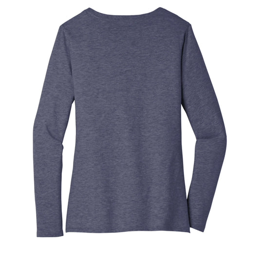 "Forged by Faith" Women's Long Sleeve V-Neck Inspirational Christian T-Shirt - Faith Forged Designs