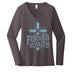 "Forged by Faith" Women's Long Sleeve V-Neck Inspirational Christian T-Shirt - Faith Forged Designs