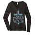 "Forged by Faith" Women's Long Sleeve V-Neck Inspirational Christian T-Shirt - Faith Forged Designs