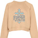 "Forged by Faith" Women's Crewneck Sweatshirt - Inspirational Christian Pullover with Sleeve Graphics - Faith Forged Designs