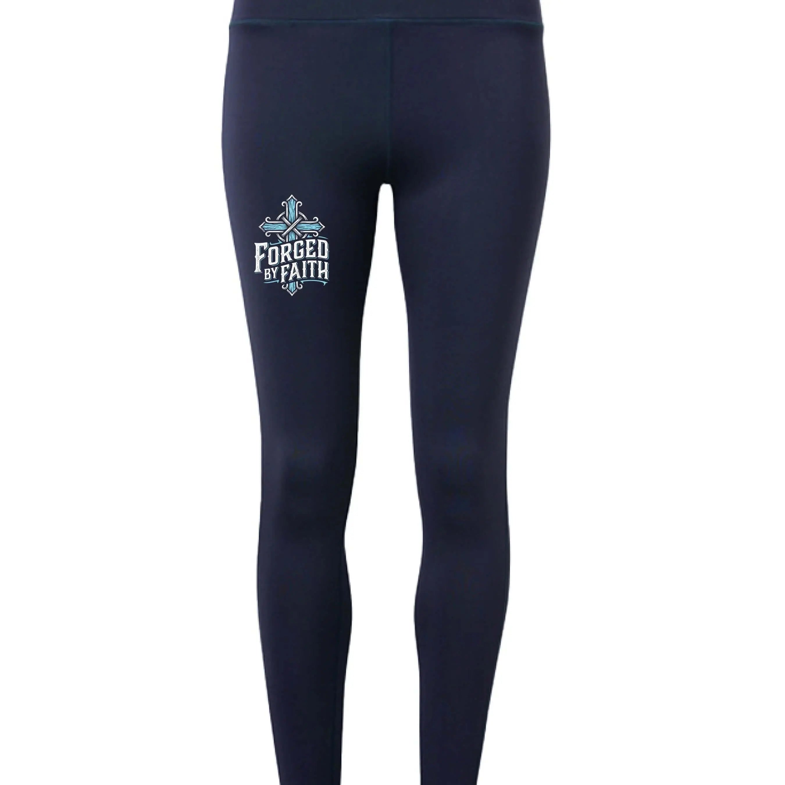 Forged by Faith High-Waisted Leggings - Faith Forged Designs