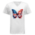 Patriotic American Flag Butterfly T-Shirt - Faith Forged Designs