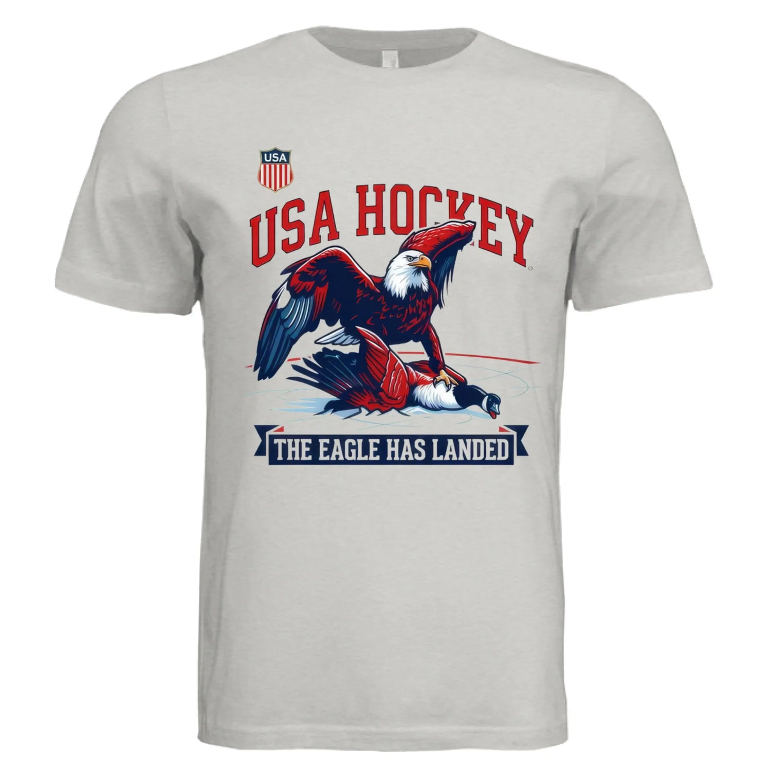 USA Hockey "The Eagle Has Landed" 2026 Olympic Gold Medal T-Shirt - Faith Forged Designs