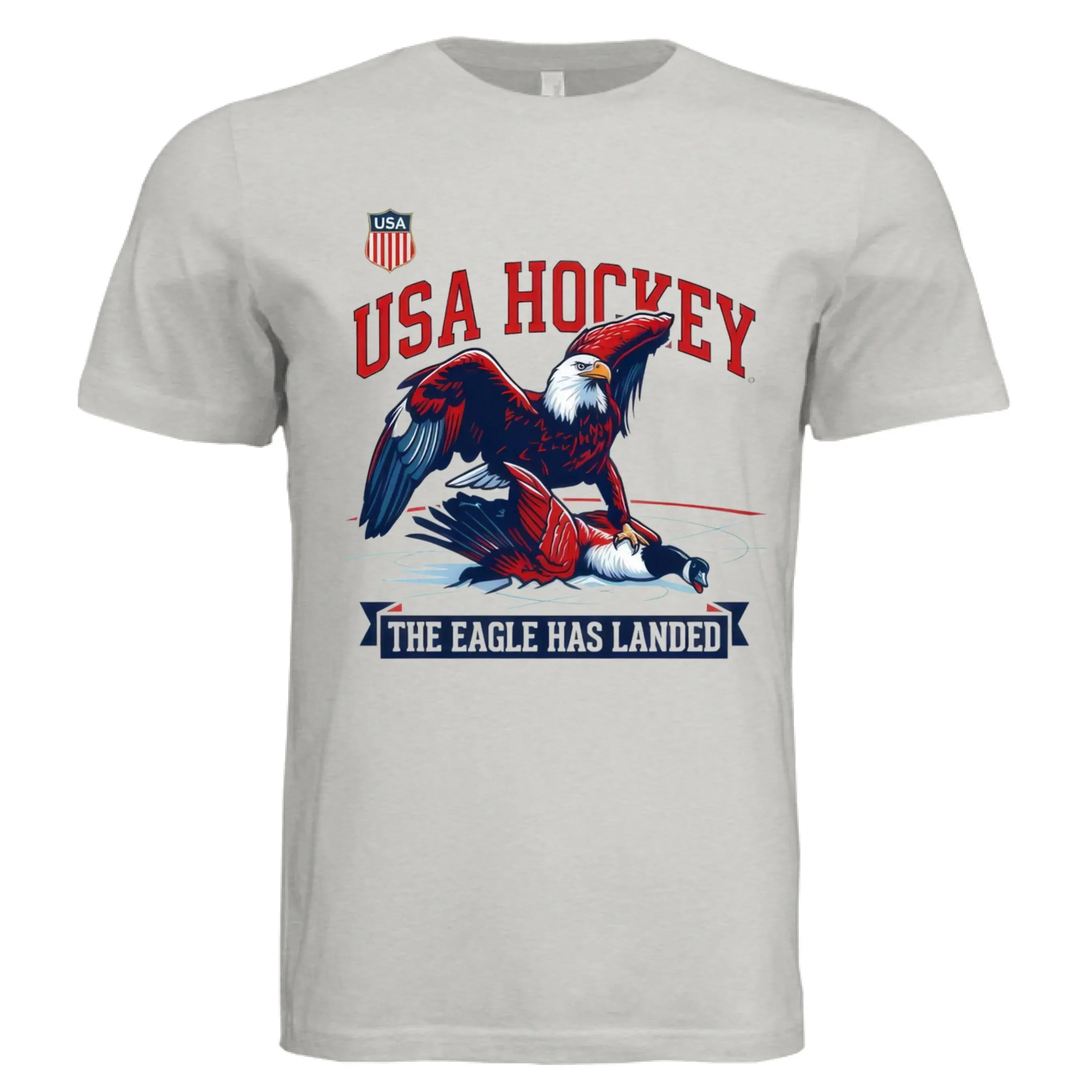 USA Hockey "The Eagle Has Landed" 2026 Olympic Gold Medal T-Shirt - Faith Forged Designs